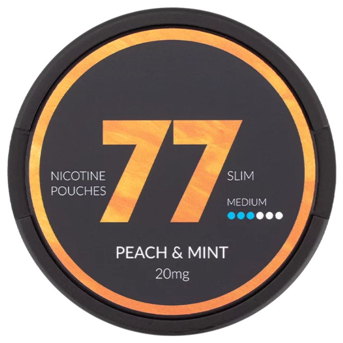 77 POUCHES Peach & Mint – 20mg/g