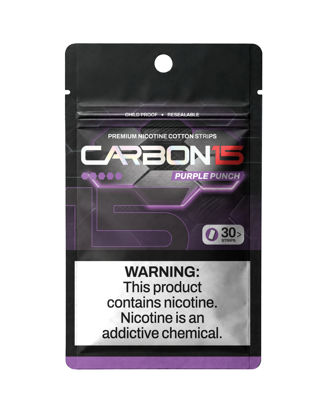 Carbon 15 Purple Punch 20mg Nicotine Strips | 30 Strips