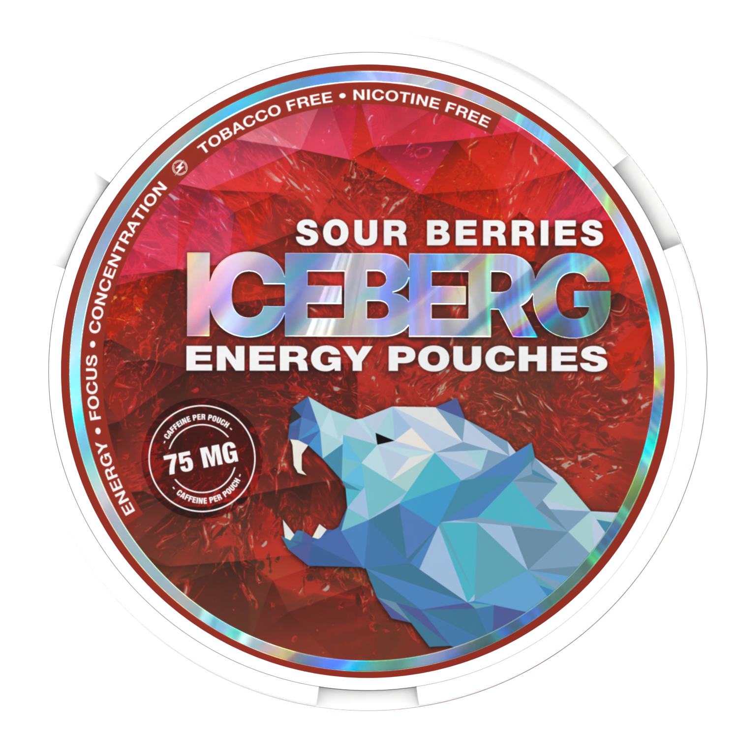 ICEBERG Energy Pouches Sour Berries 75mg | Pouches.eu