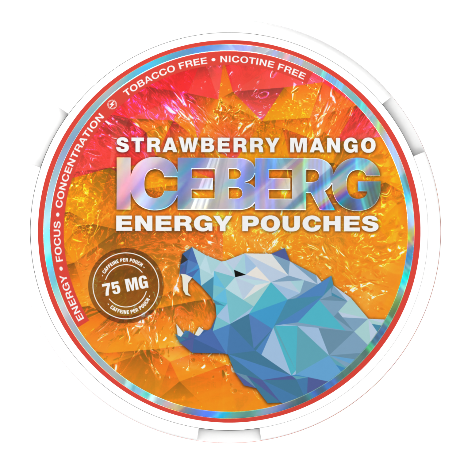 ICEBERG Energy Pouches Strawberry Mango 75mg | Pouches.eu