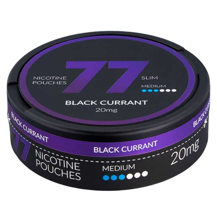 77 POUCHES Black Currant – 20mg/g