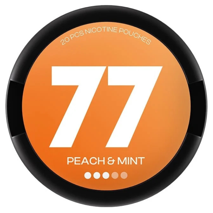 77 POUCHES Peach & Mint – 20mg/g