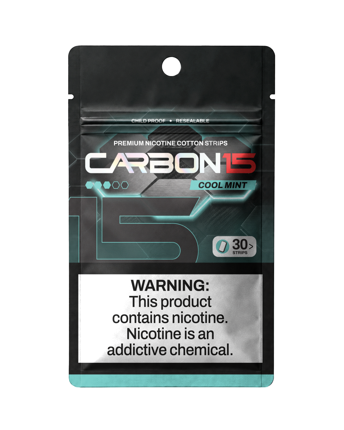 Carbon 15 Cool Mint 12mg Nicotine Strips | 30 Strips