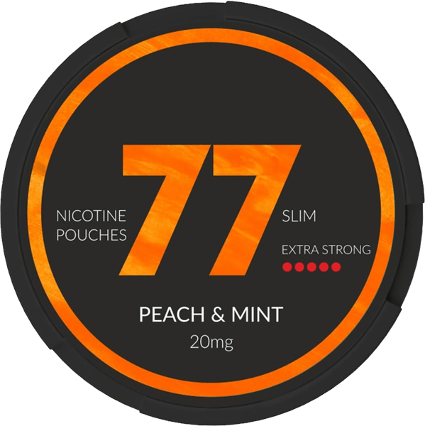 77 POUCHES Peach & Mint – 20mg/g